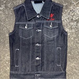 Red Ape Kids Denim Vest Small Pre Owned